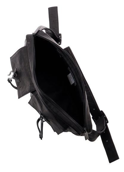 SHRINKED HORSE LEATHER MILITARY BODY BAG