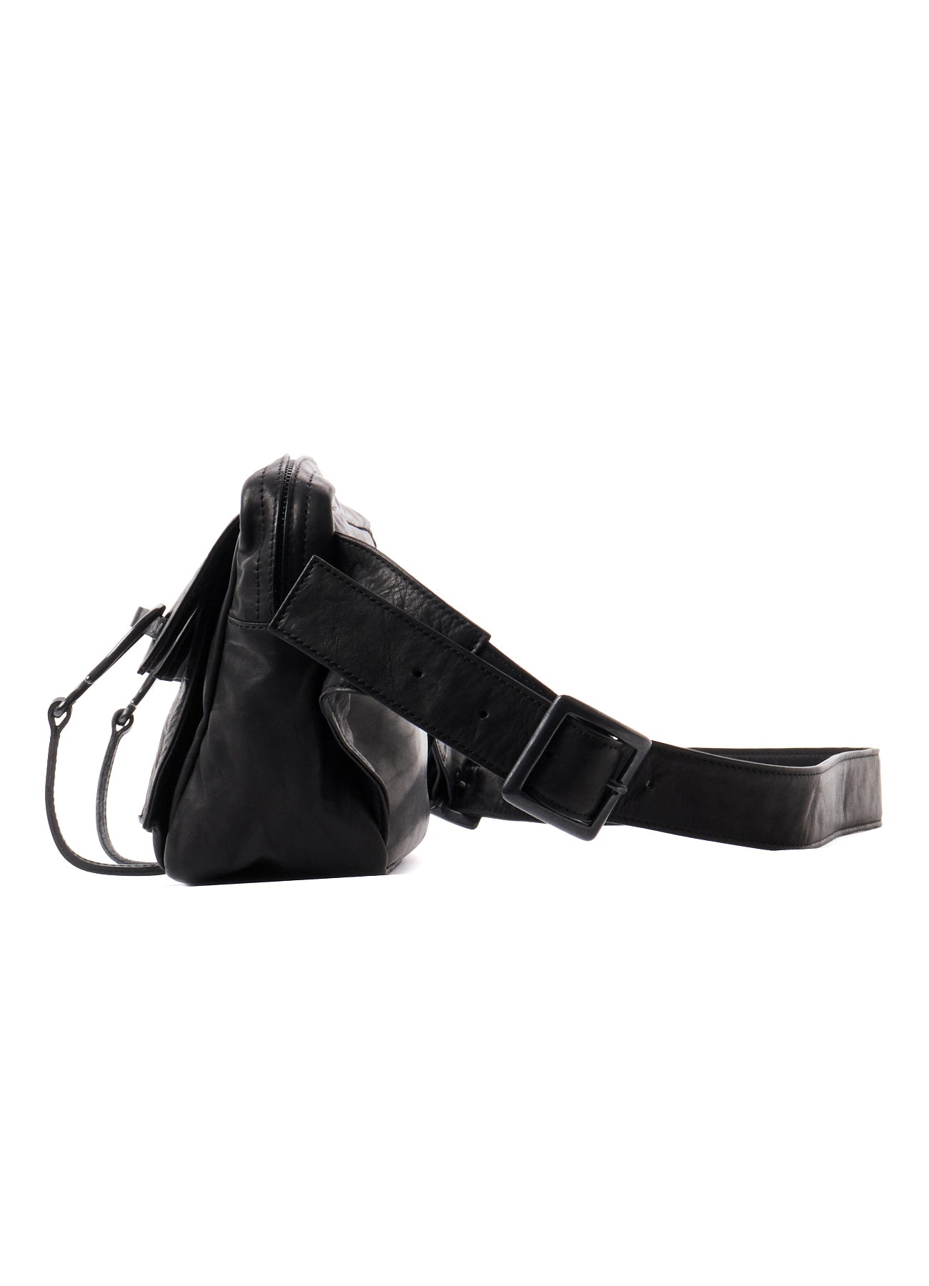 SHRINKED HORSE LEATHER MILITARY BODY BAG