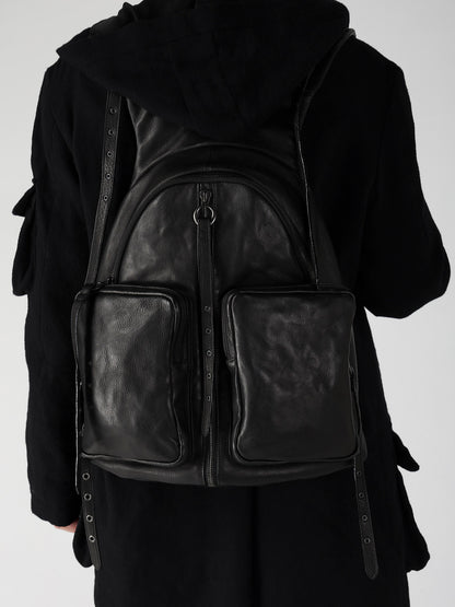 MIMOSA LEATHER  FRONT POCKET BACKPACK