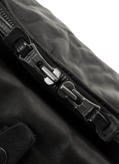 HORSE LEATHER 3-PRONG BUCKLE CROSSBODY BAG