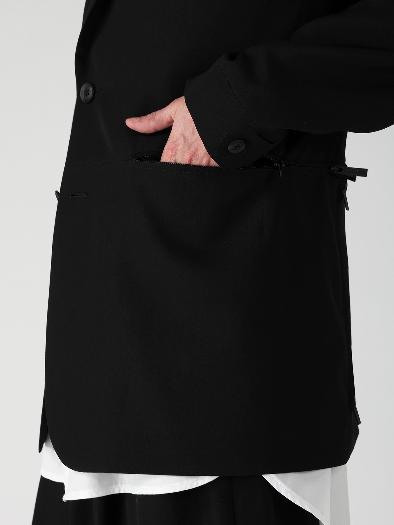WOOL GABARDINE NOTCH WOOL GABARDINE JACKET