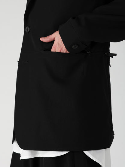 WOOL GABARDINE NOTCH WOOL GABARDINE JACKET