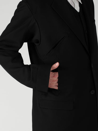 WOOL GABARDINE NOTCH WOOL GABARDINE JACKET