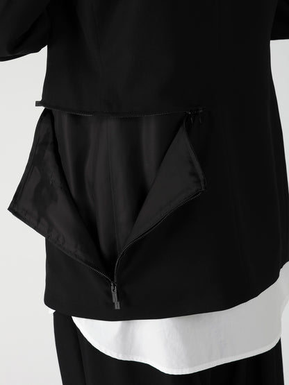 WOOL GABARDINE NOTCH WOOL GABARDINE JACKET