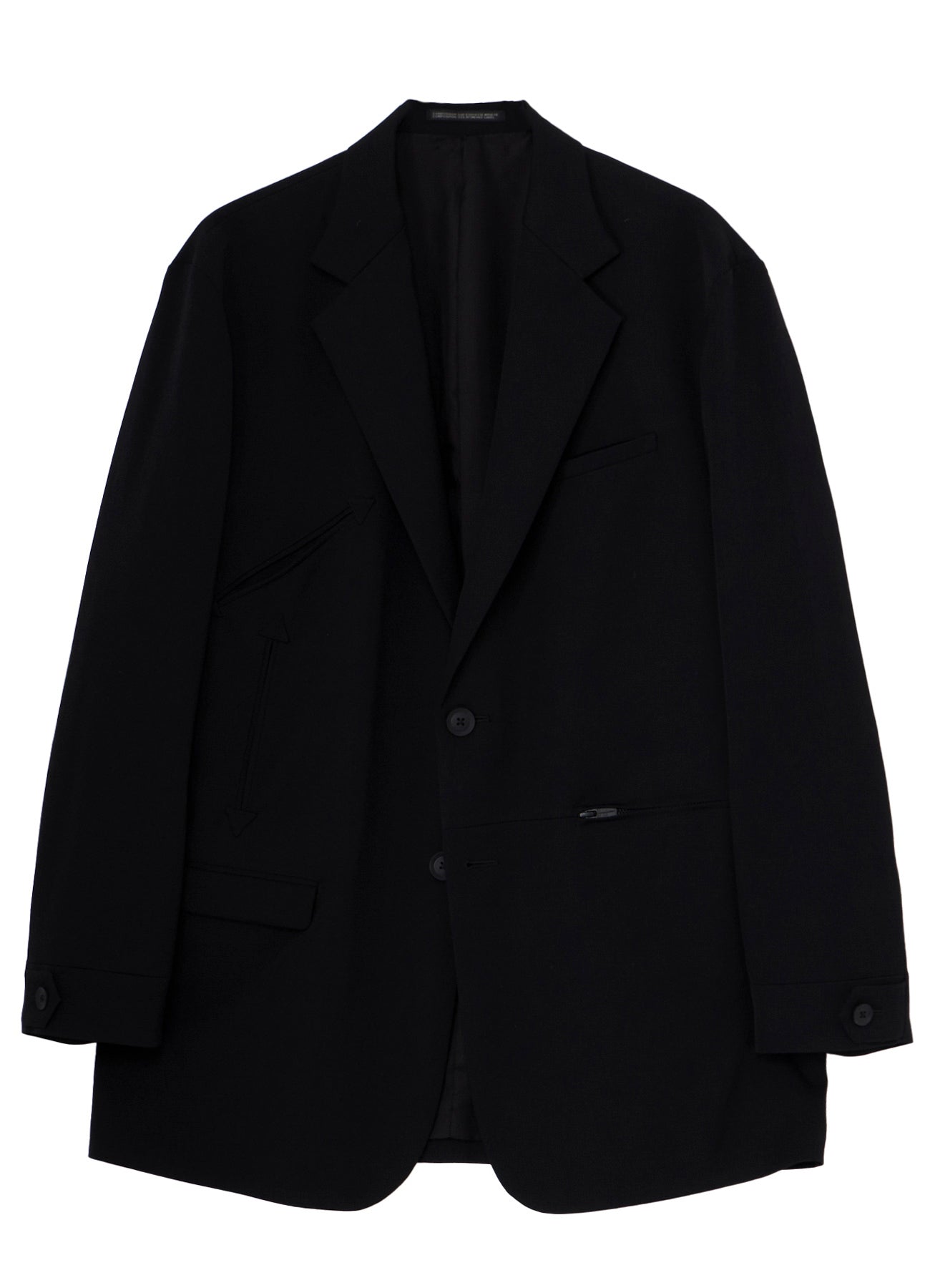 WOOL GABARDINE NOTCH WOOL GABARDINE JACKET