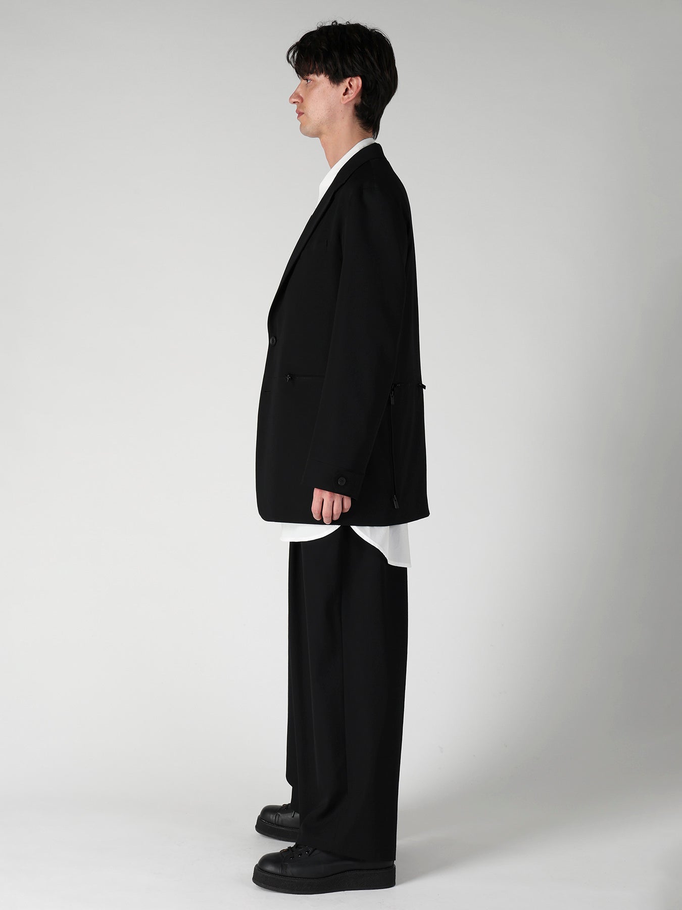 WOOL GABARDINE NOTCH WOOL GABARDINE JACKET