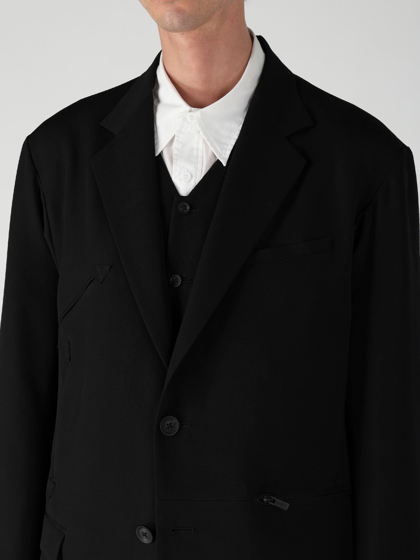 WOOL GABARDINE NOTCH WOOL GABARDINE JACKET