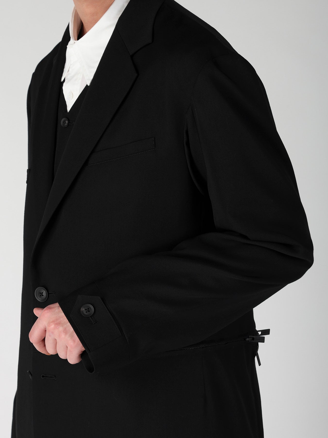 WOOL GABARDINE NOTCH WOOL GABARDINE JACKET