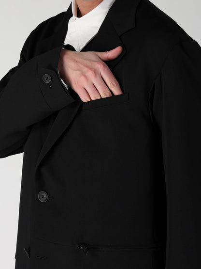 WOOL GABARDINE NOTCH WOOL GABARDINE JACKET