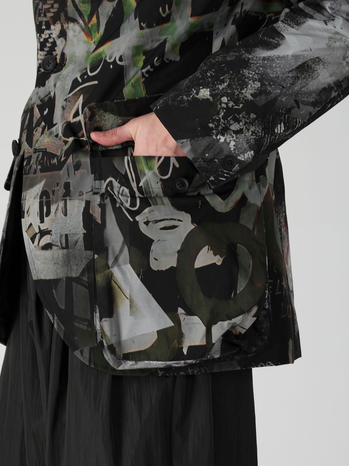 PE GRAPHITE KH GRAFFITI KHAKI JACKET – THE SHOP YOHJI YAMAMOTO