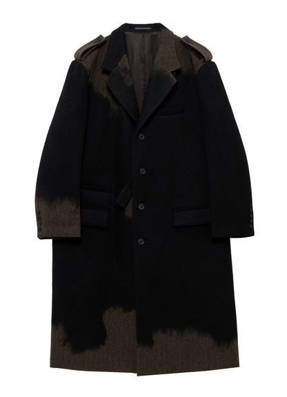NEEDLE PUNCHED HERRINGBONE KH SHOULDER EPAULET 4BUTTON JACKET