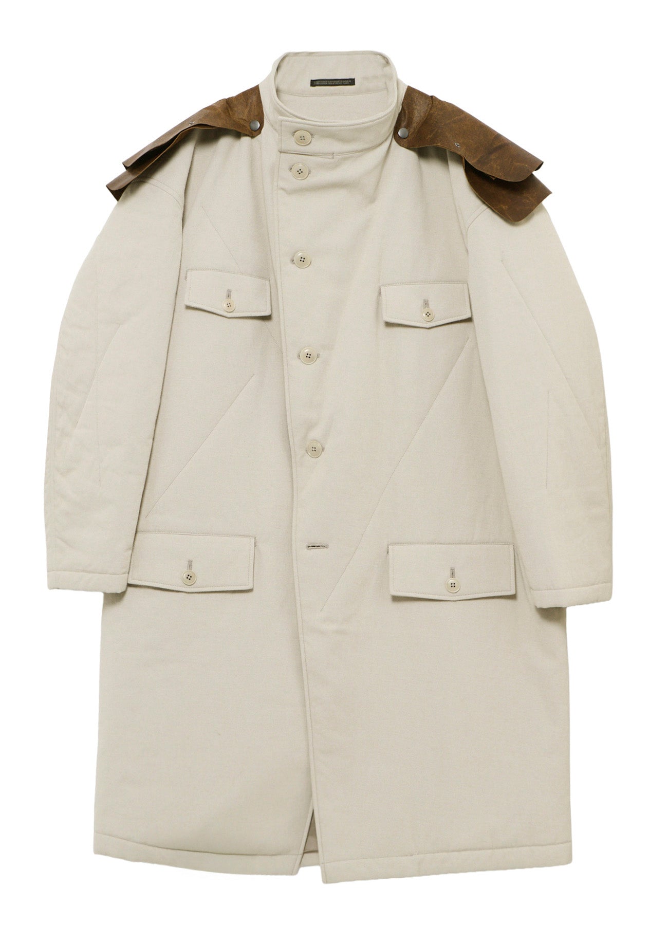 C M WHITE PIGMENT PADDED STAND COLLAR JACKET