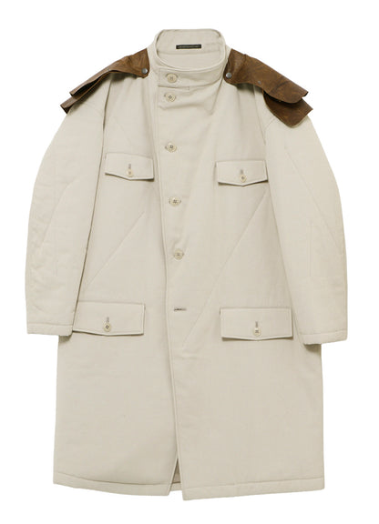 C M WHITE PIGMENT PADDED STAND COLLAR JACKET