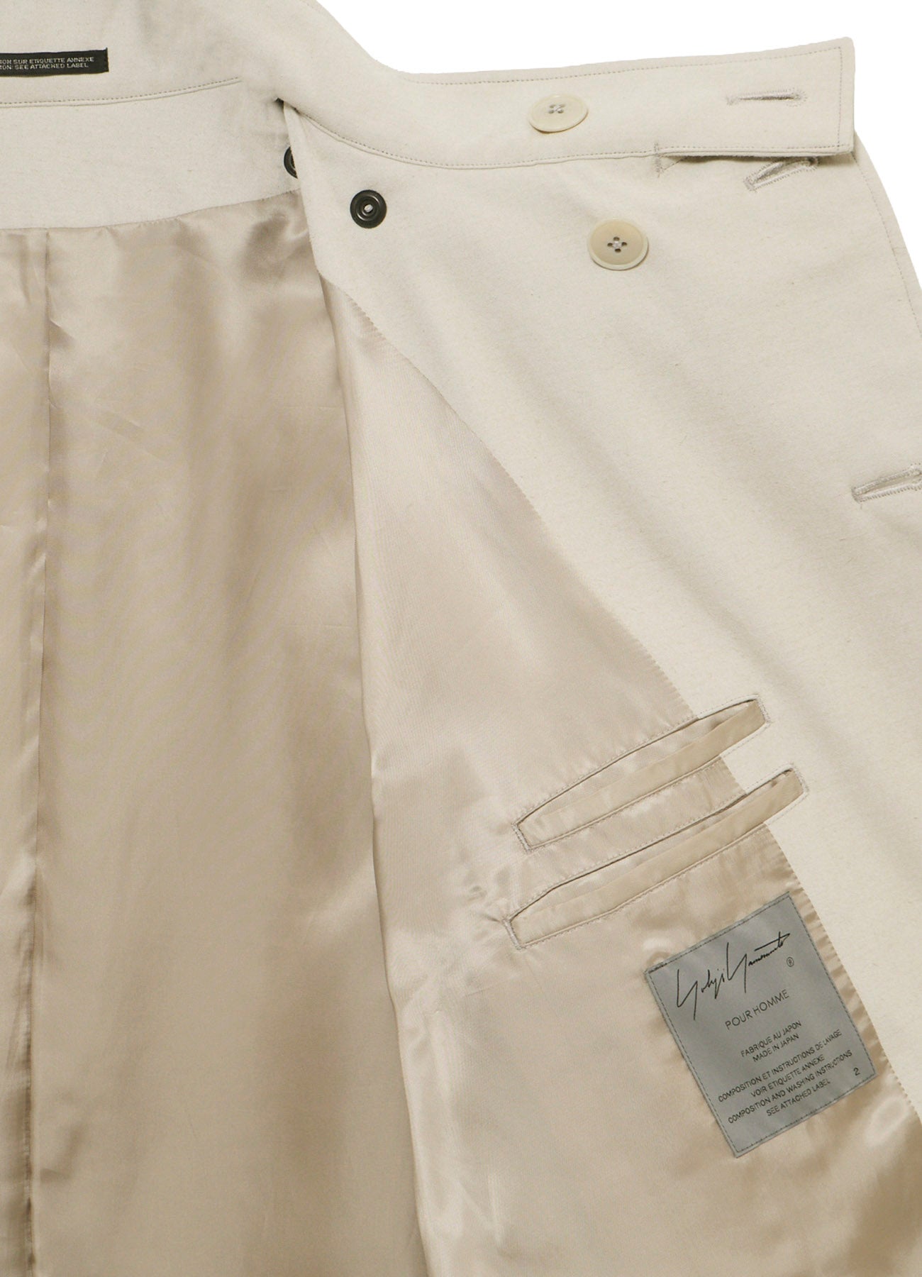 C M WHITE PIGMENT PADDED STAND COLLAR JACKET
