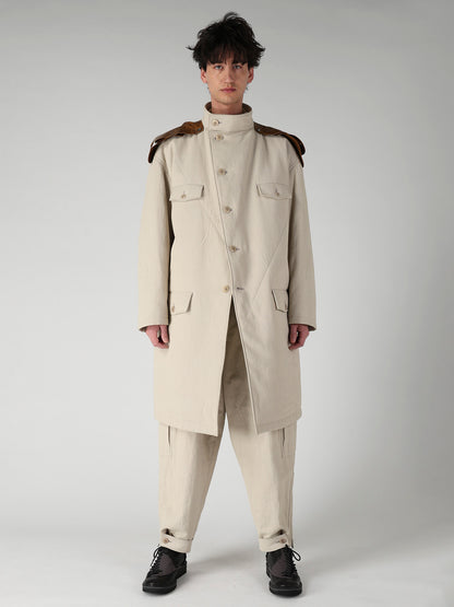 C M WHITE PIGMENT PADDED STAND COLLAR JACKET