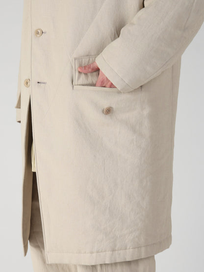 C M WHITE PIGMENT PADDED STAND COLLAR JACKET