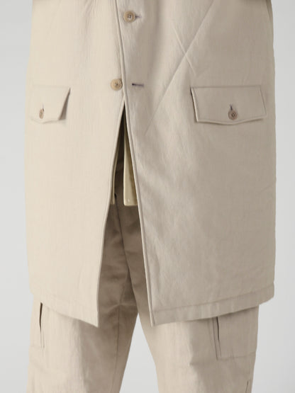 C M WHITE PIGMENT PADDED STAND COLLAR JACKET