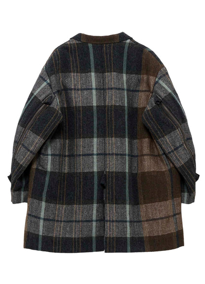 WOOL LINEN HERRINGBONE ZIPPER WORK JACKET