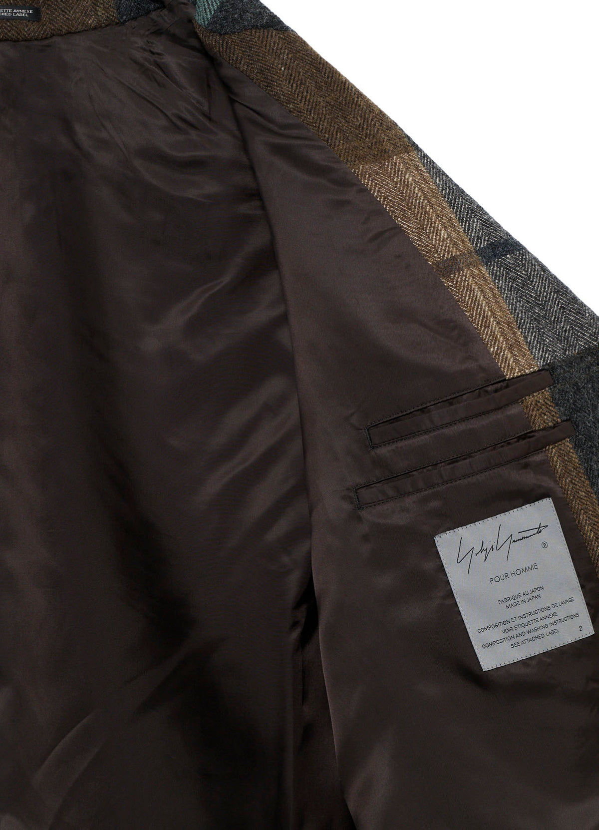 WOOL LINEN HERRINGBONE ZIPPER WORK JACKET
