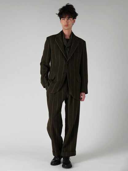 SPUN COLOR STRIPE 2 BUTTONS NOTCHED JACKET