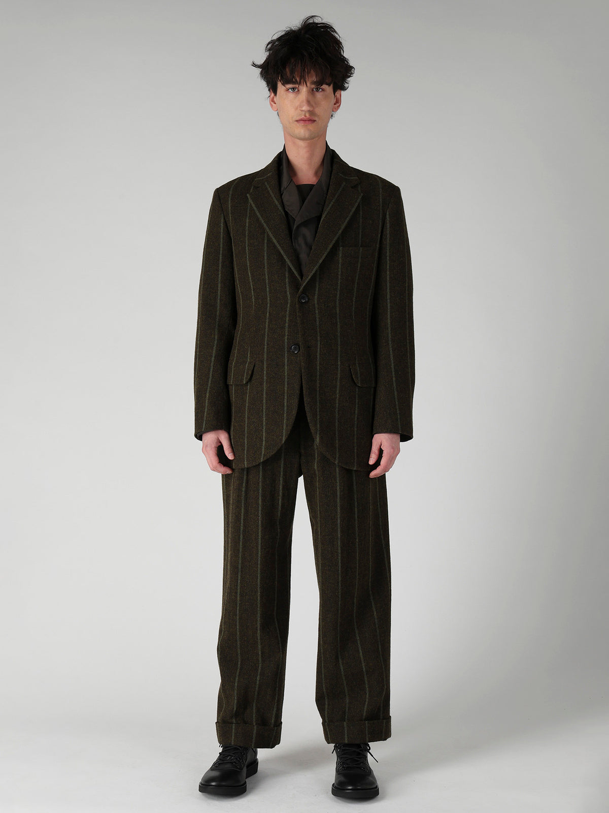 SPUN COLOR STRIPE 2 BUTTONS NOTCHED JACKET