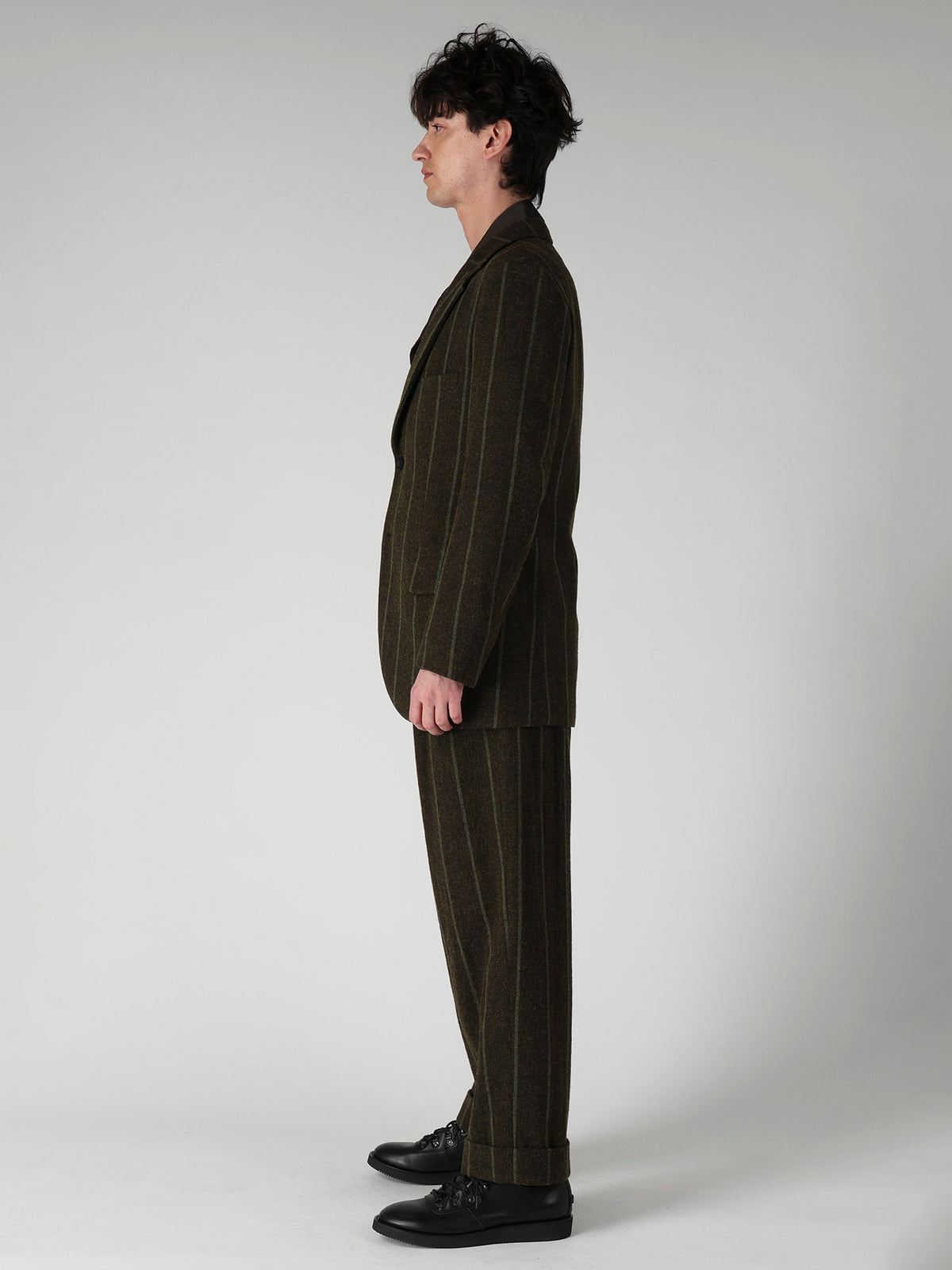 SPUN COLOR STRIPE 2 BUTTONS NOTCHED JACKET