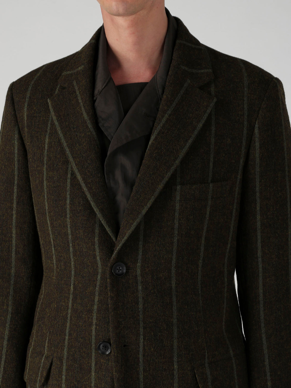 SPUN COLOR STRIPE 2 BUTTONS NOTCHED JACKET