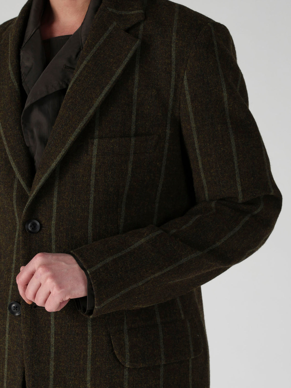 SPUN COLOR STRIPE 2 BUTTONS NOTCHED JACKET