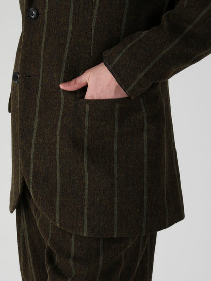 SPUN COLOR STRIPE 2 BUTTONS NOTCHED JACKET