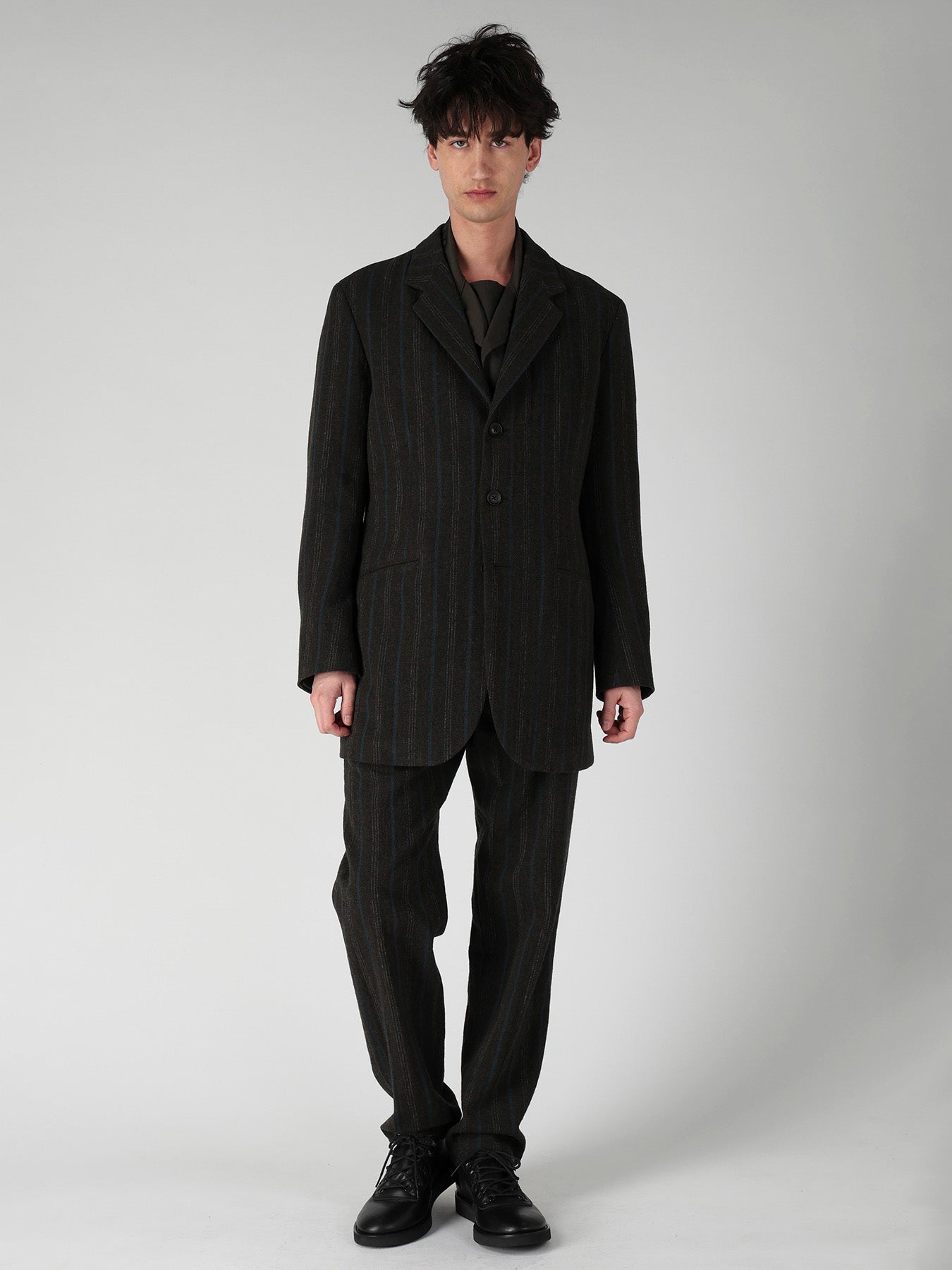 SPUN COLOR STRIPE BR 3B DOUBLE WELT JACKET