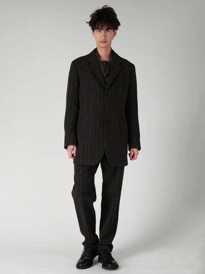 SPUN COLOR STRIPE BR 3B DOUBLE WELT JACKET