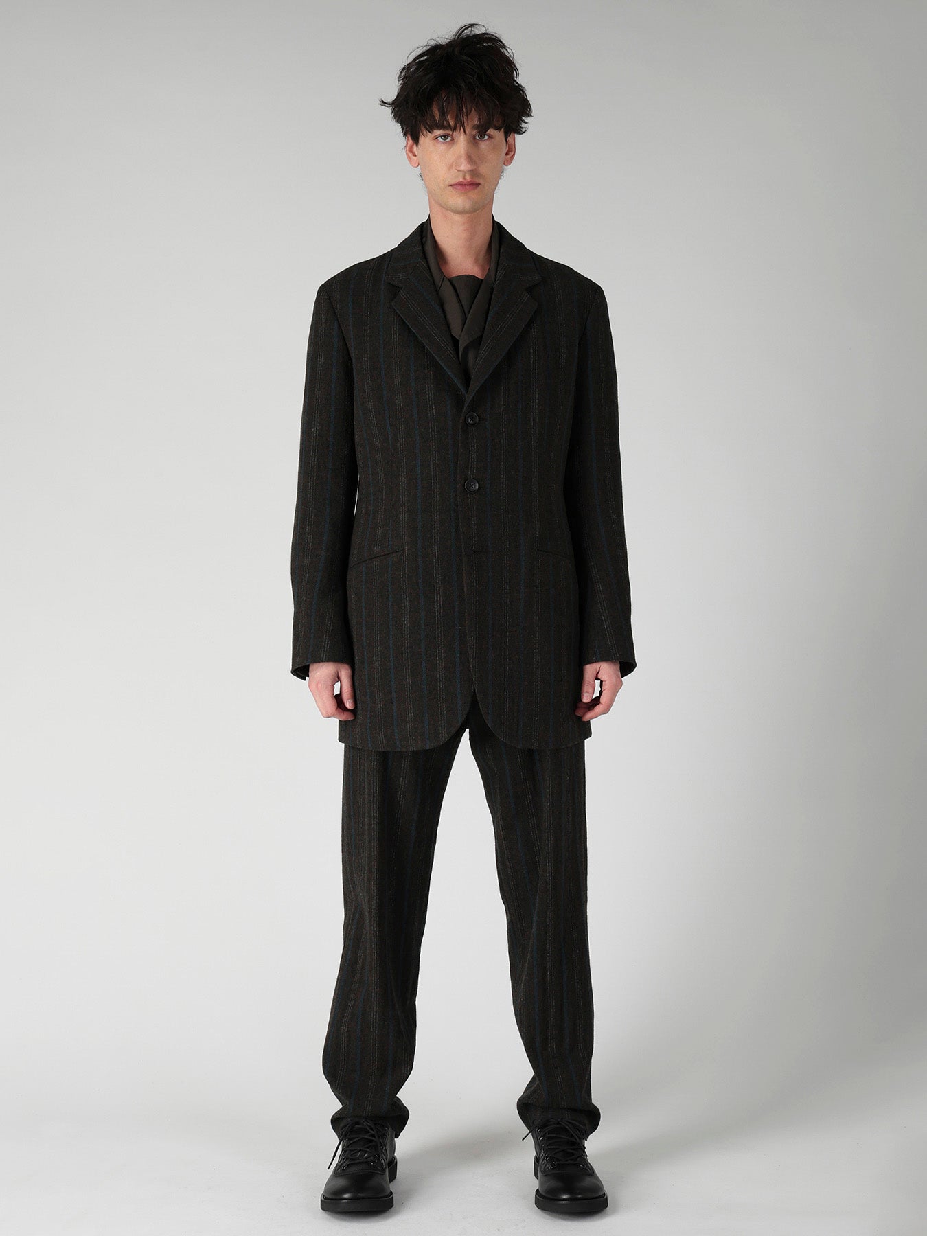 SPUN COLOR STRIPE BR 3B DOUBLE WELT JACKET