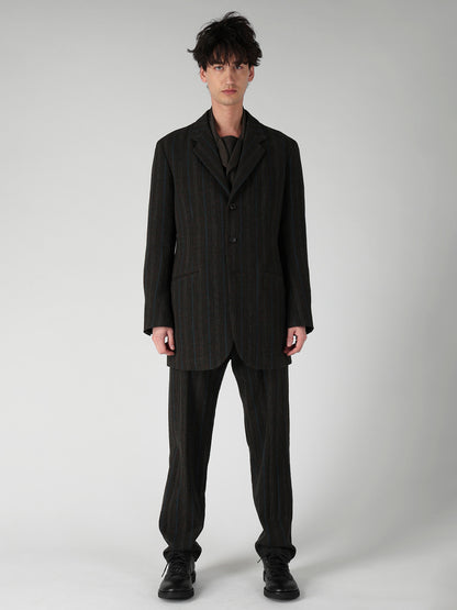 SPUN COLOR STRIPE BR 3B DOUBLE WELT JACKET