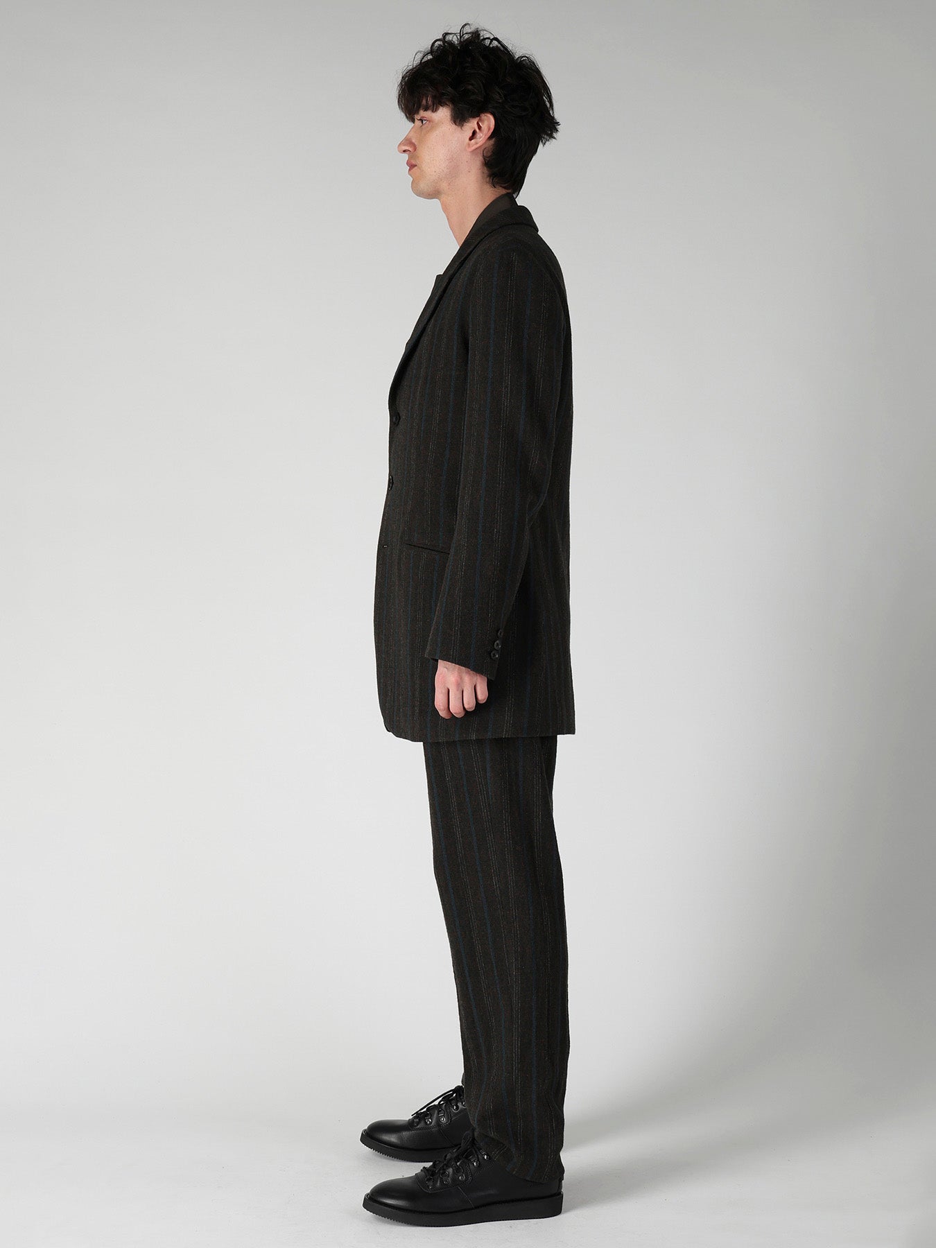 SPUN COLOR STRIPE BR 3B DOUBLE WELT JACKET