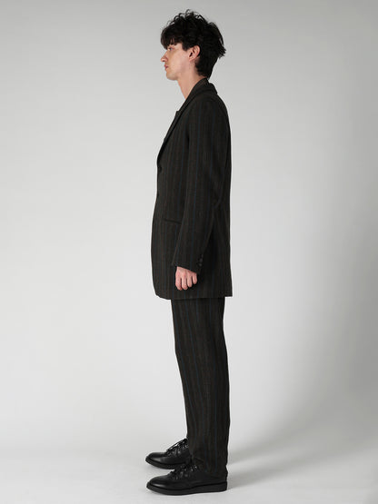 SPUN COLOR STRIPE BR 3B DOUBLE WELT JACKET