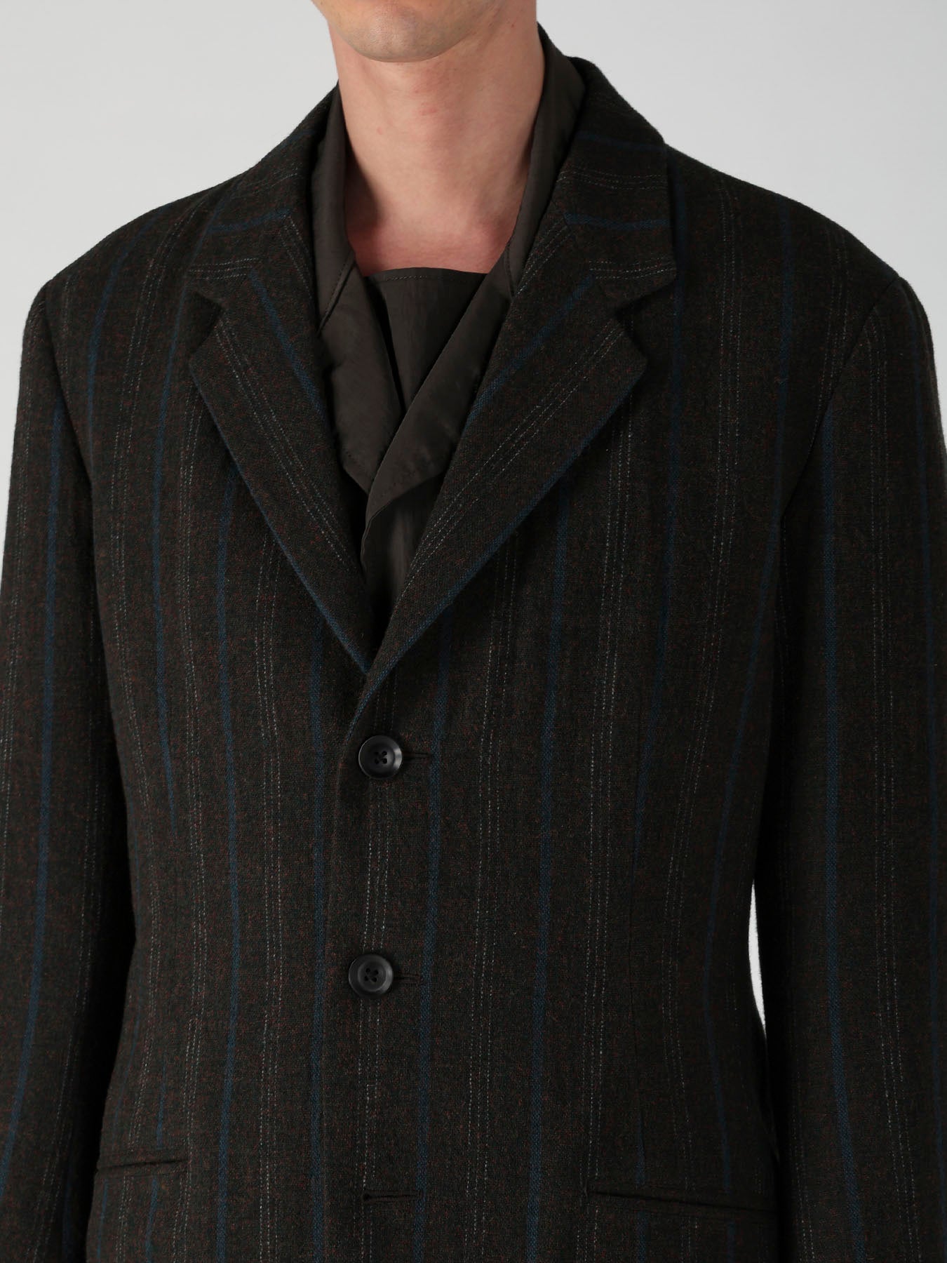 SPUN COLOR STRIPE BR 3B DOUBLE WELT JACKET