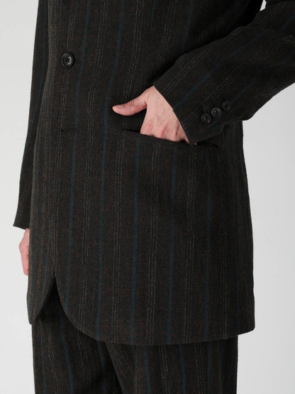 SPUN COLOR STRIPE BR 3B DOUBLE WELT JACKET