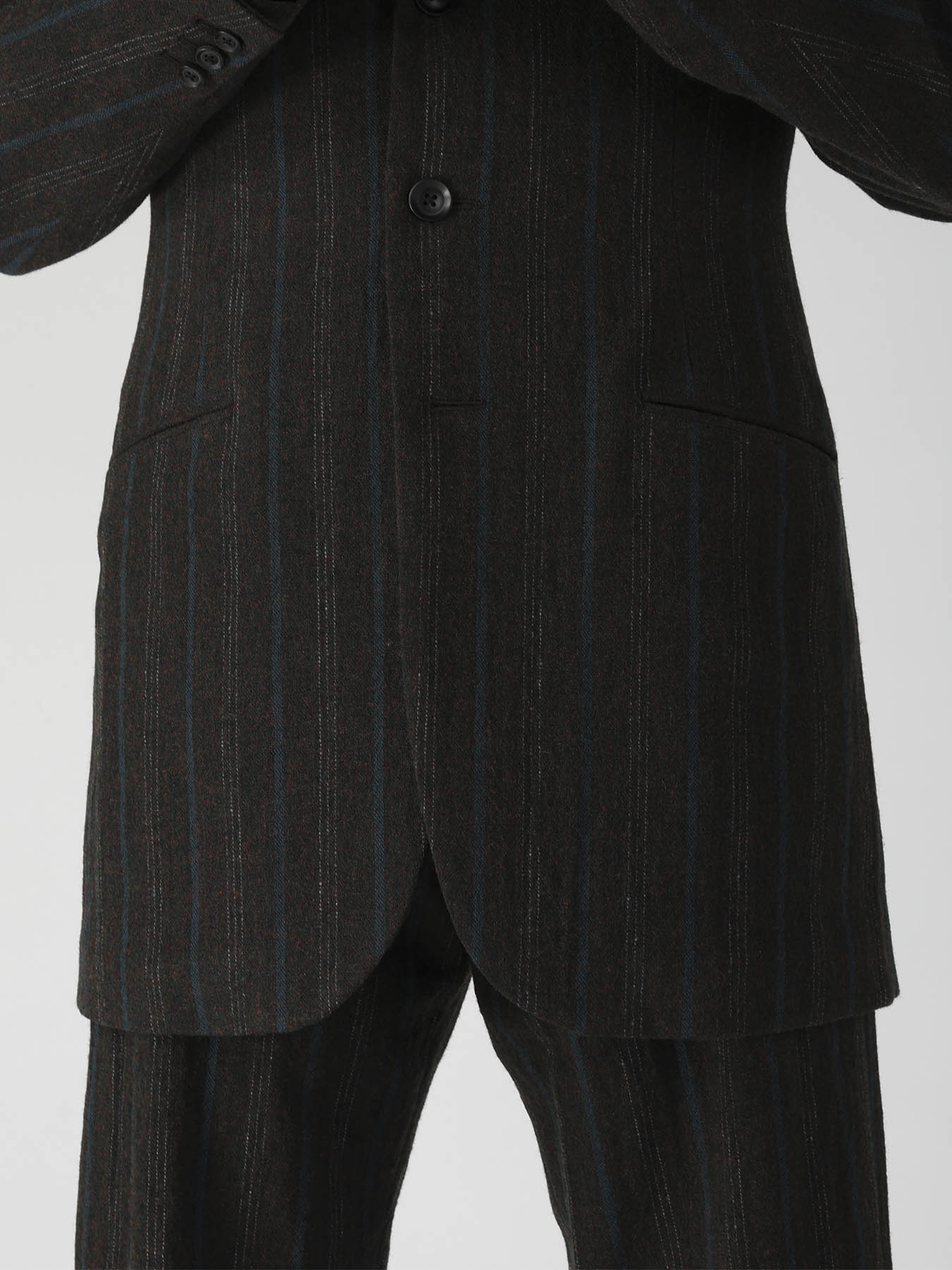 SPUN COLOR STRIPE BR 3B DOUBLE WELT JACKET