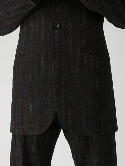 SPUN COLOR STRIPE BR 3B DOUBLE WELT JACKET