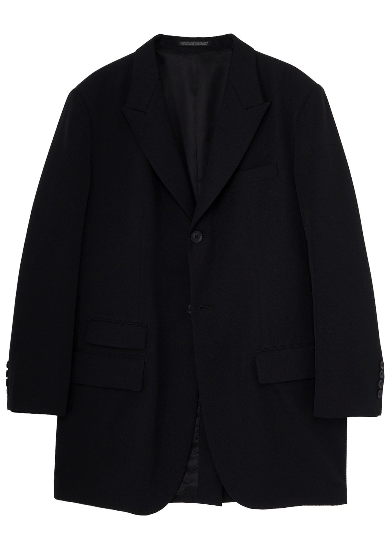WOOL GABARDINE 2BUTTONS FLAP JACKET – THE SHOP YOHJI YAMAMOTO