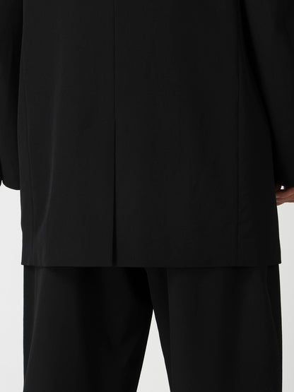 WOOL GABARDINE 2BUTTONS FLAP JACKET