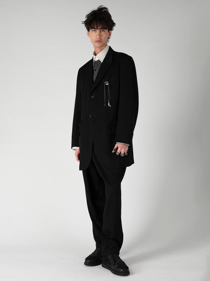 W TUXEDO 2BUTTONS FLAP JACKET