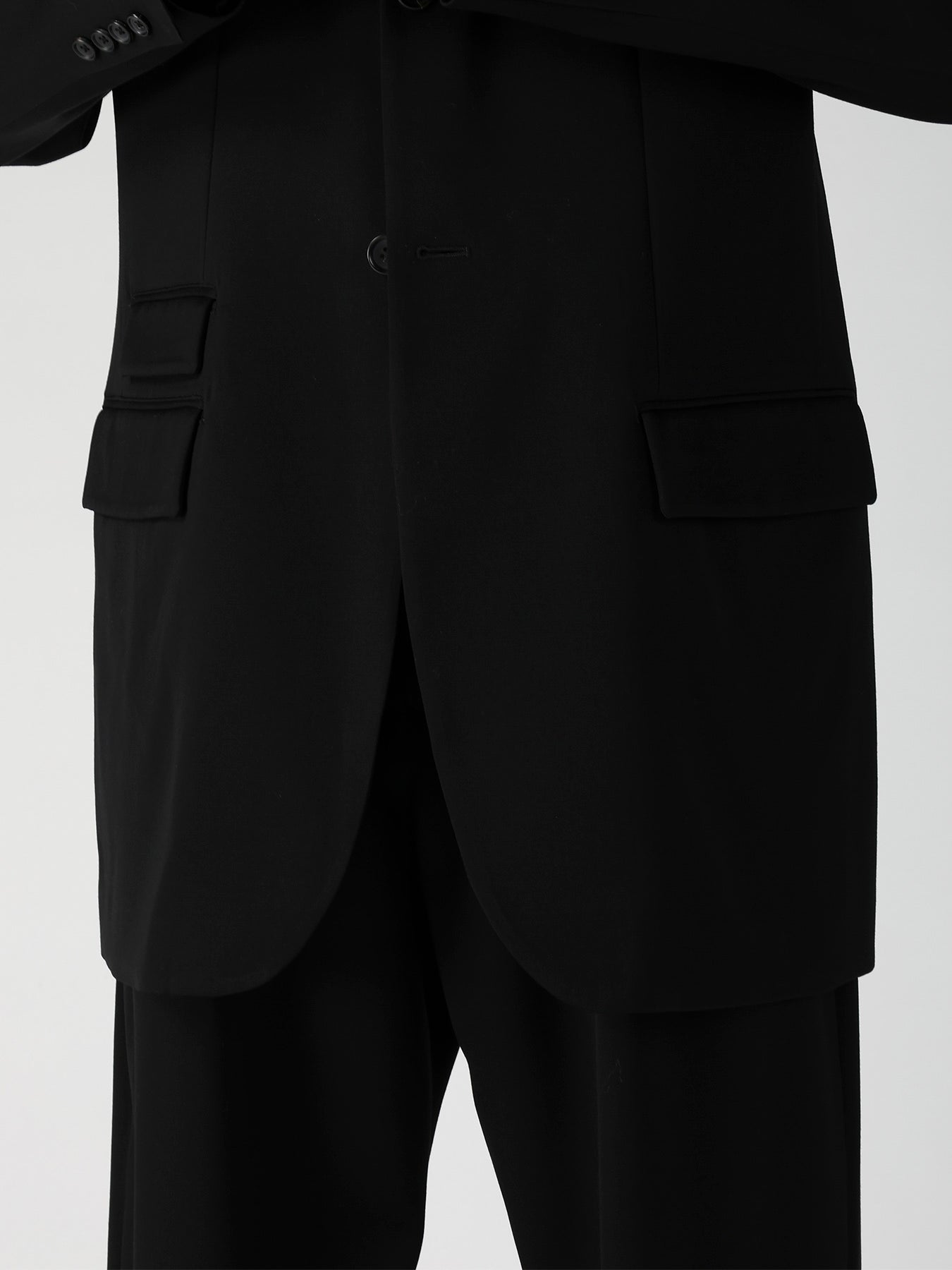 W TUXEDO 2BUTTONS FLAP JACKET