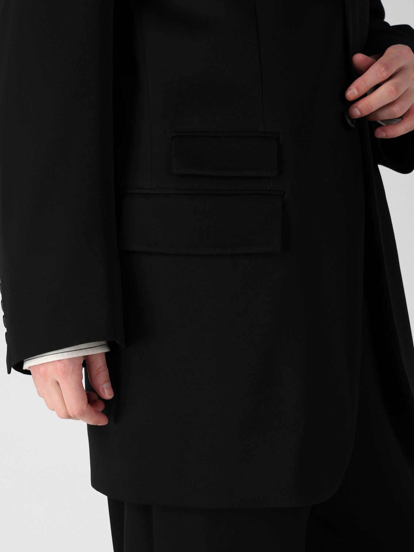 W TUXEDO 2BUTTONS FLAP JACKET – THE SHOP YOHJI YAMAMOTO