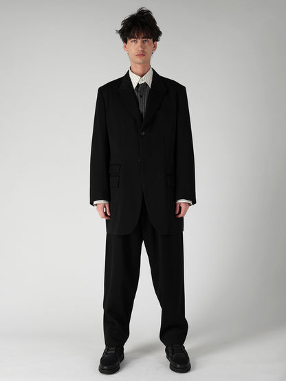 W TUXEDO 2BUTTONS FLAP JACKET