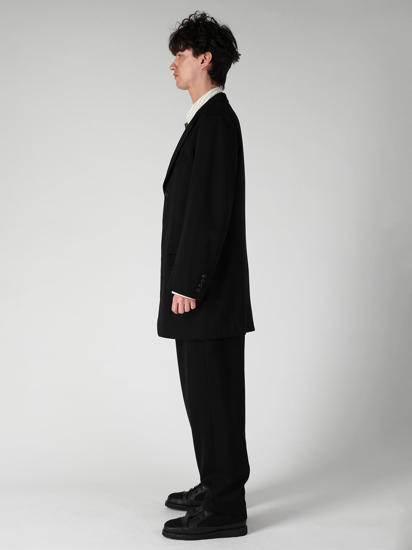 W TUXEDO 2BUTTONS FLAP JACKET
