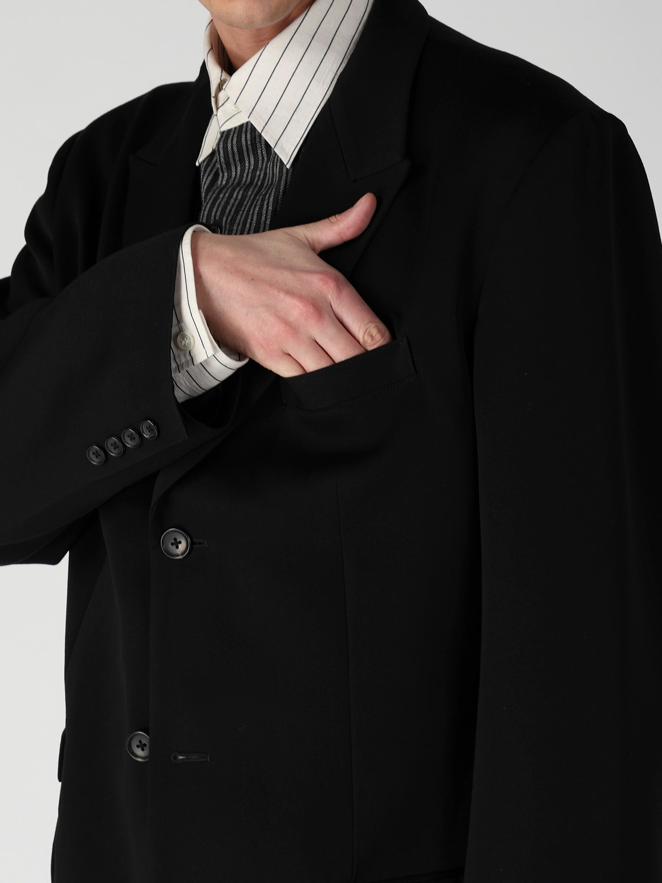 W TUXEDO 2BUTTONS FLAP JACKET