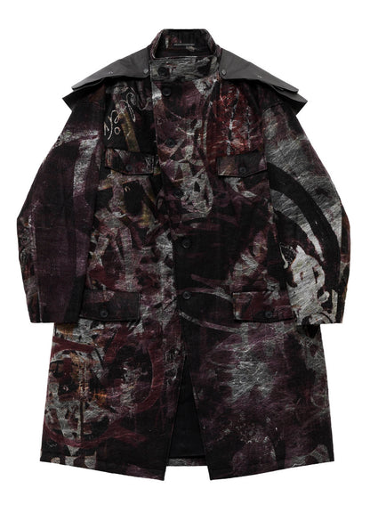 GRAFFITI KHAKI PADDED JACKET