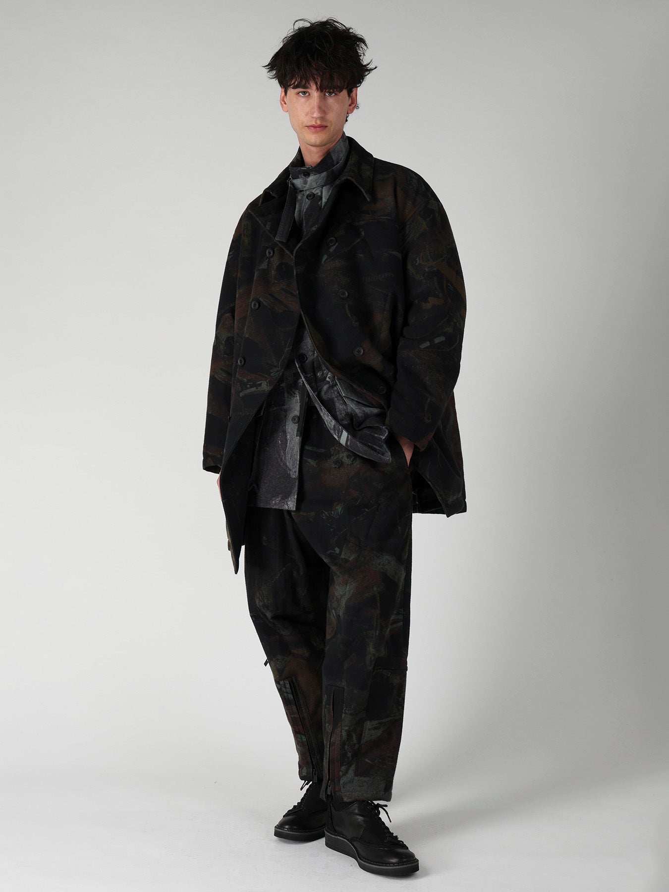 RUST SCRAP FLANNEL PADDED JACKET – THE SHOP YOHJI YAMAMOTO