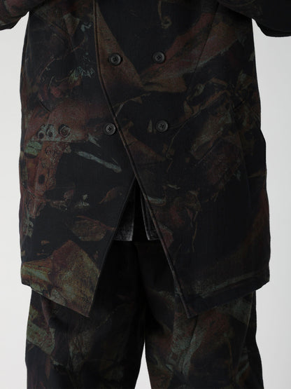 RUST SCRAP FLANNEL PADDED JACKET